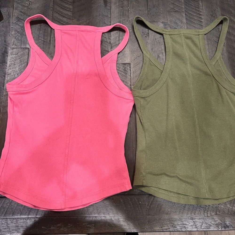 2 Pilcro Racerback Ribbed Tanks - Picture 2 of 5
